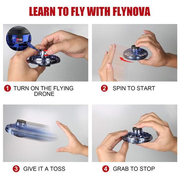 Imagem de Brinquedos UFO Drone FLYNOVA Cool Kids Light Up operados à mão