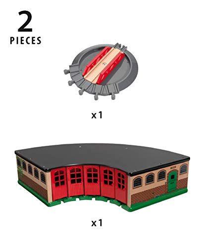 Imagem de BRIO World - 33736 Grand Roundhouse  Acessório de trem de brinquedo de 2 peças para crianças de 3 anos ou mais