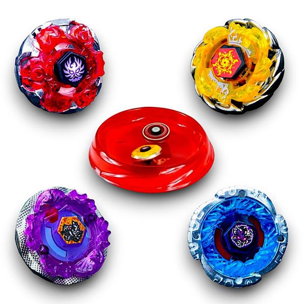 Imagem de Briquedo Kit 4 Beyblade Metal + 2 Lançador