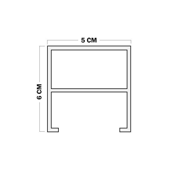 Imagem de Brise Ripa em WPC P/ Teto Interno Cor Teca 290x5x6cm