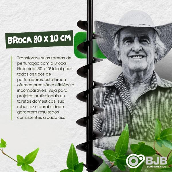 Imagem de Broca 80X10 Perfurador Solo Para Toyama Vulcan Branco