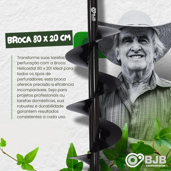 Imagem de Broca 80X20 Perfurador Solo Para Menegotti Kawashima