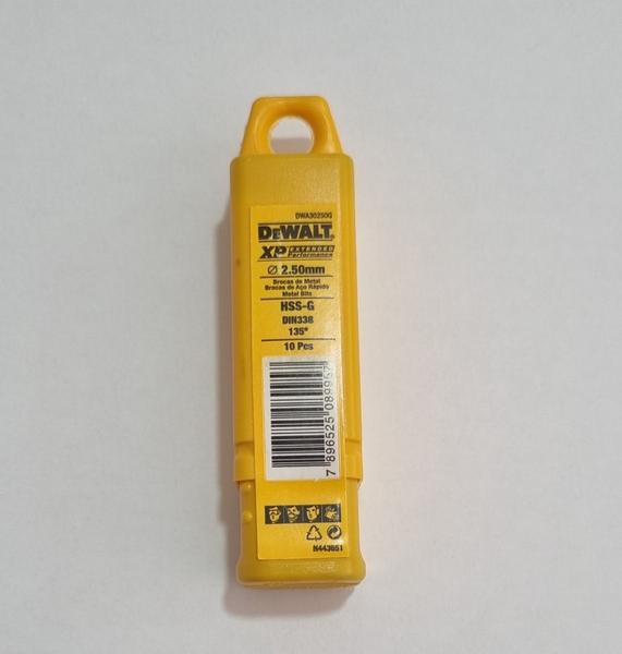 Imagem de Broca Aco Rapido 2.50mm Gold Ferrous - Dewalt - 10 Unidades