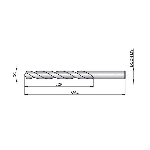 Imagem de Broca Aço Rápido Curta DIN 338 10,5mm - Dormer A10010.5