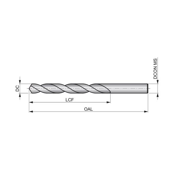 Imagem de Broca Aço Rápido Curta DIN 338 3,00mm - Dormer A1003.0