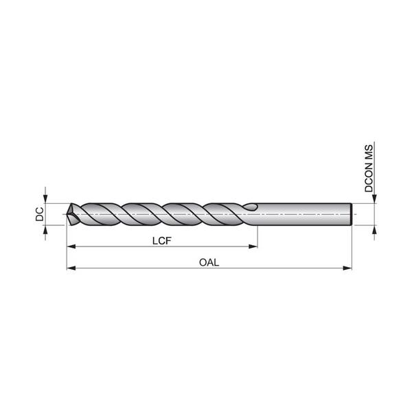 Imagem de Broca Aço Rápido Curta DIN 338 7,50mm Afiação em Cruz - Dormer A1087.5