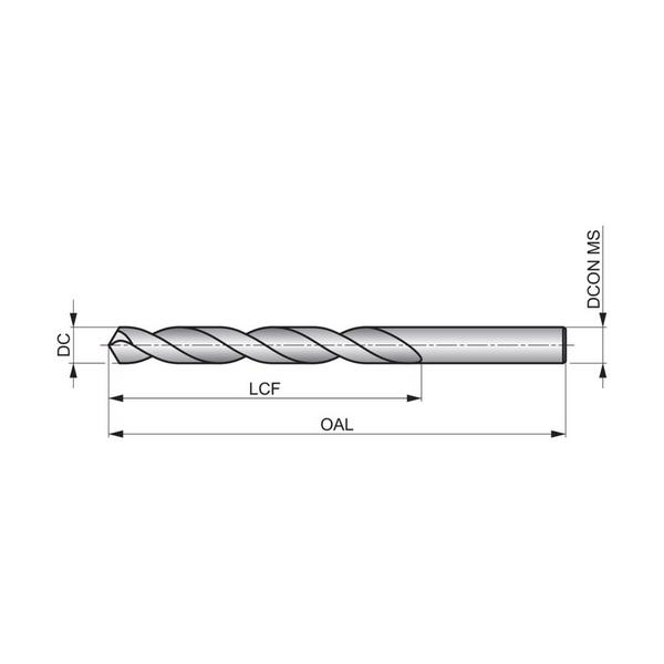 Imagem de Broca Aço Rápido Curta DIN 338 9/64" Encartelada - Dormer A154S9/64B