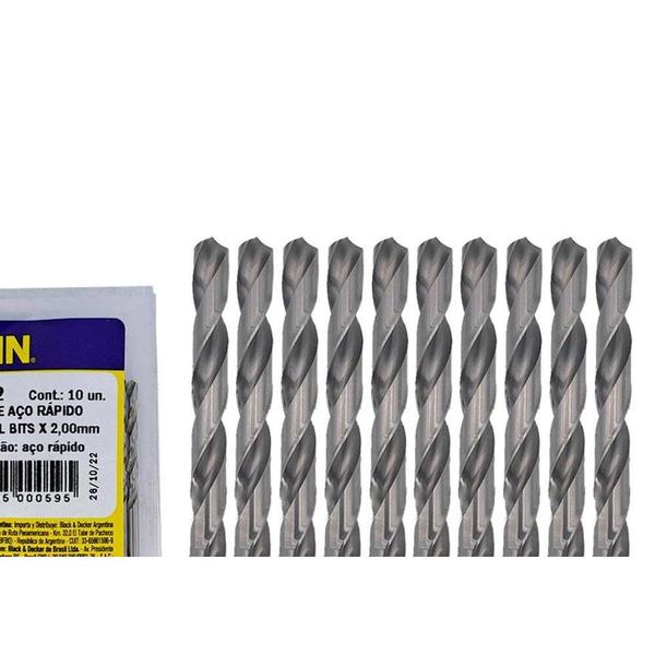 Imagem de Broca Aco Rapido Irwin 2,0 Mm ./ Kit Com 10 Peças