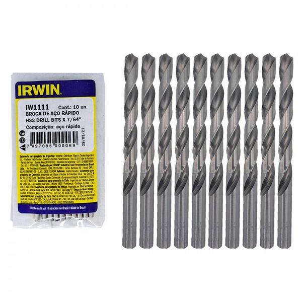 Imagem de Broca Aco Rapido Irwin   7/64'' . / Kit C/ 10 Peças