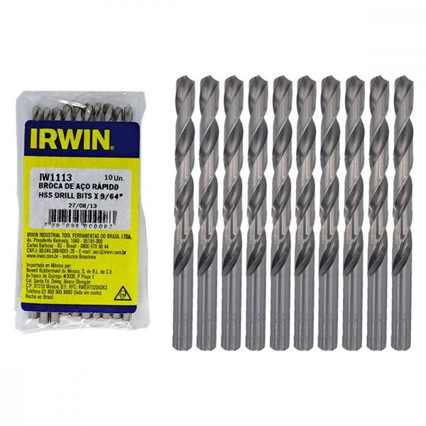 Imagem de Broca Aco Rapido Irwin   9/64'' - Kit C/10 Pecas