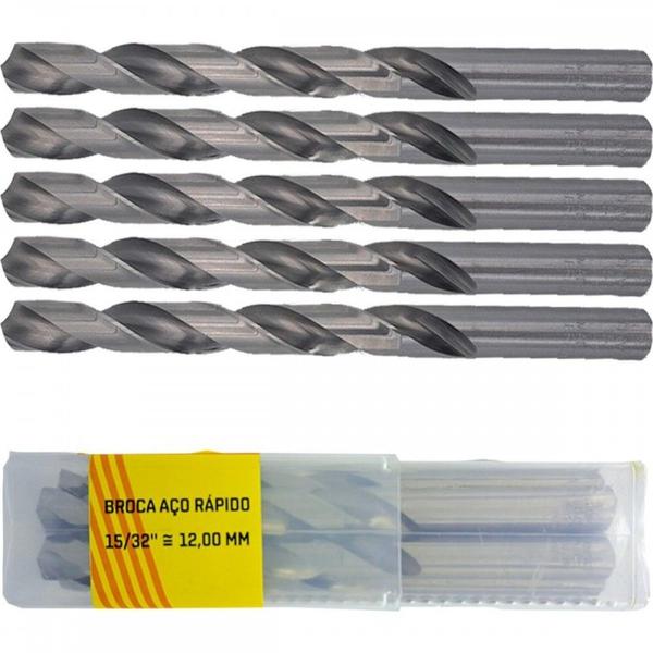 Imagem de Broca Aco Rapido Thompson 12,0Mm-15/32'' - 1342 - Kit C/5 Peças