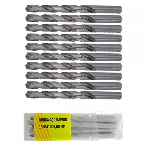 Imagem de Broca Aco Rapido Thompson 5,0Mm-13/64'' - 1328 . / Kit C/ 10 Peças