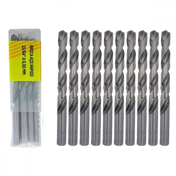 Imagem de Broca Aco Rapido Thompson 6,0Mm-15/64" - 1330 - Kit C/10 Peca