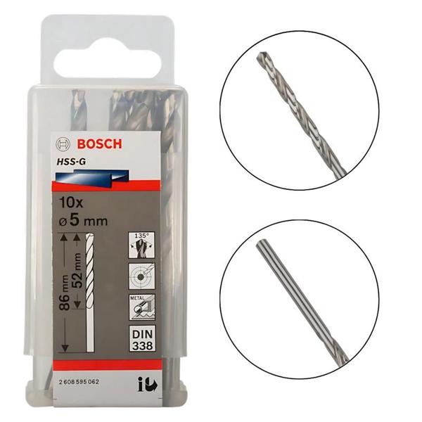 Imagem de Broca de Aço Rápido 5.0MM Estojo com 10 Peças  2608595062  - Bosch