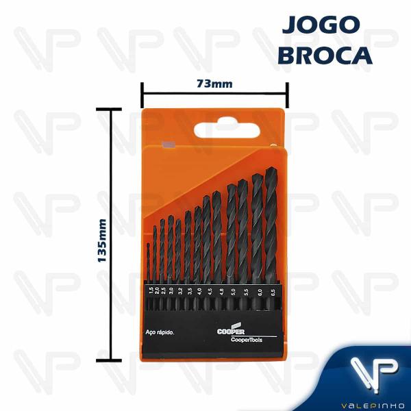 Imagem de BROCA DE AÇO RÁPIDO HELICOIDAL MAYLE 1.5mm A 6.5mm C/13PÇS KIT6