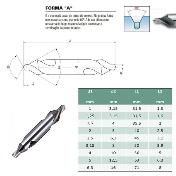 Imagem de Broca De Centrar (HSS) - 10,0 X 25,0mm