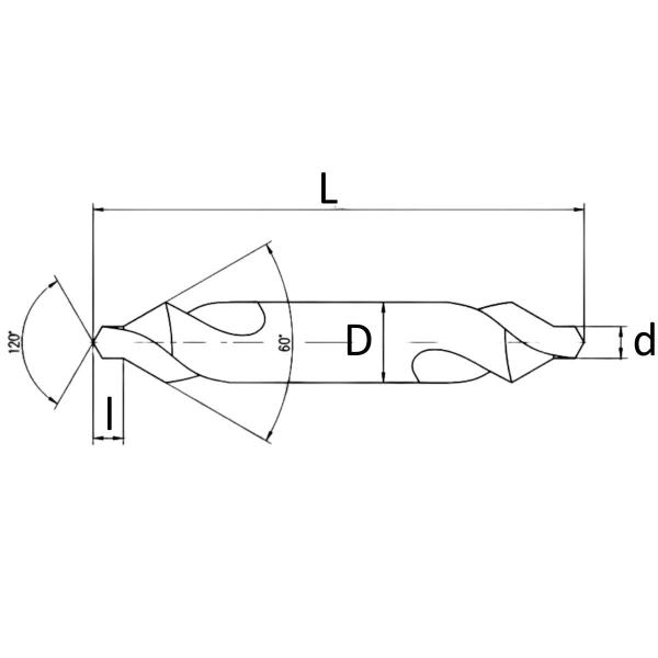 Imagem de broca de centro 01,6x4,0 din333a