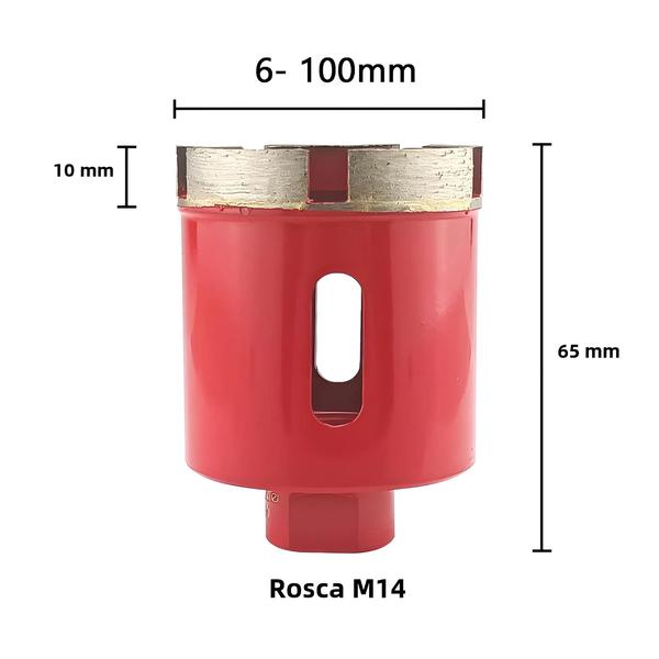 Imagem de Broca de Diamante M14 (6-100mm) para Mármore, Granito, Tijolo, Telha e Cerâmica