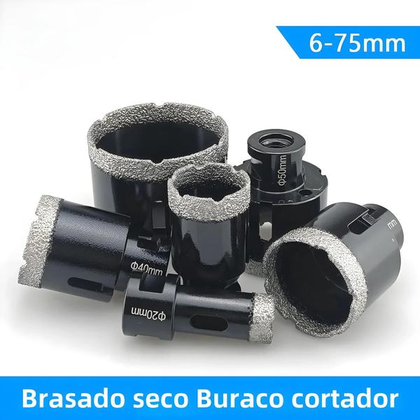 Imagem de Broca de Diamante M14 para Porcelana, Granito e Mármore - Vácuo Soldado