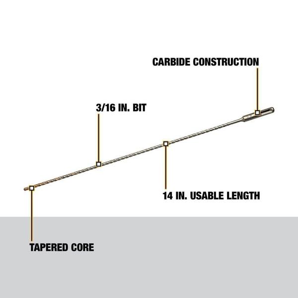 Imagem de Broca de martelo DEWALT Rock Carbide SDS Plus 3/16