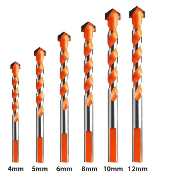 Imagem de Broca De Torção Triangular Fura Tudo 4Mm 5Mm 6Mm 8Mm 10Mm 12Mm