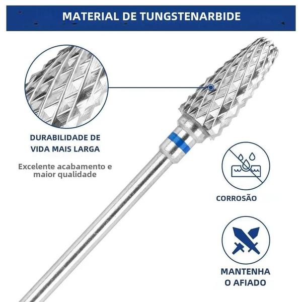 Imagem de Broca de Unha de Carboneto de Tungstênio Xcan - Cortador de Manicure e Lixa Dentária