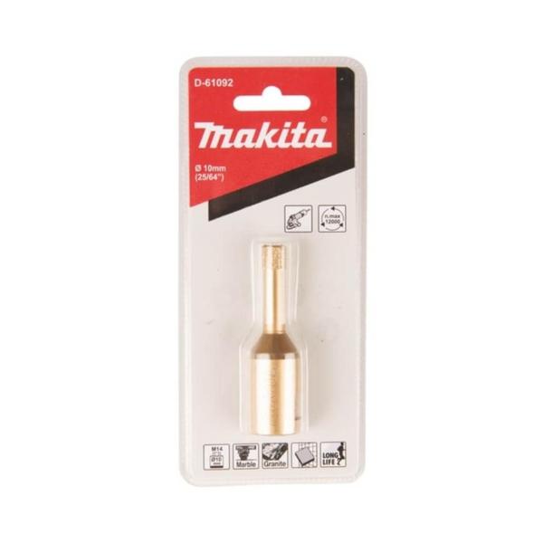 Imagem de Broca Diamantada 10mm M14 Para Esmerilhadeira Makita D61092