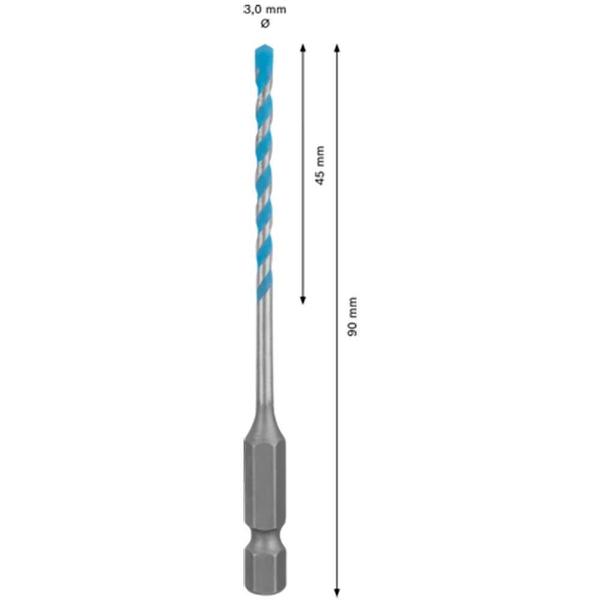 Imagem de Broca Expert Multi Construction 3 x 90 mm HEX-9 BOSCH