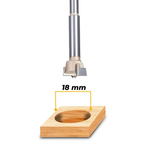 Imagem de Broca Fresa Forstner de 18 Mm Em Widea Videa Para Madeira Ct171901018 Ctpohr