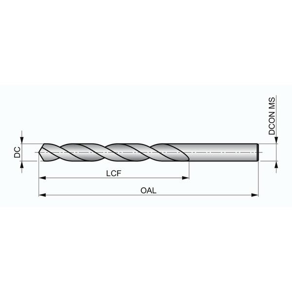 Imagem de Broca Haste Paralela (HSS) - Med.  13.60 mm -  DIN 338N -  A100