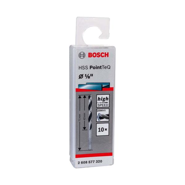 Imagem de Broca Metal Bosch Aço Rápido HSS-PointTeQ 1/8'