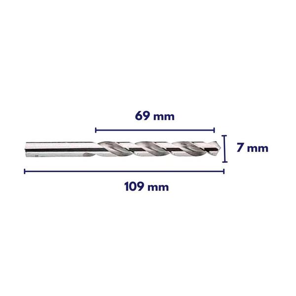 Imagem de Broca metal furadeira de aço rapido starrett  7,00mm bar070