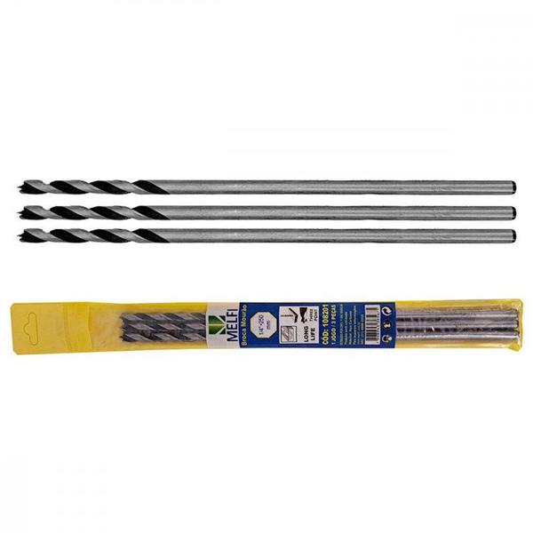 Imagem de Broca Mourao Aco Carbono Melfi   1/4''X 250 - Kit C/3 Peças