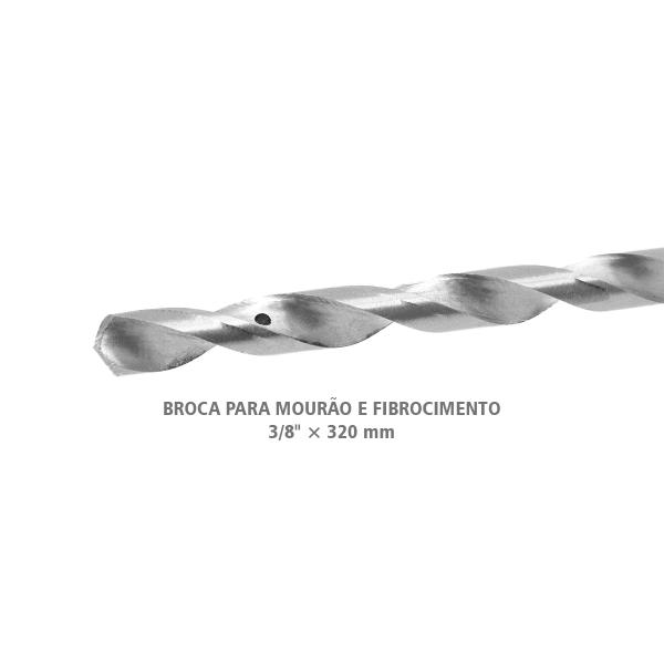 Imagem de Broca P/ Mourão Fibrocimento Madeira Extra 10 MM 3/8"X320MM