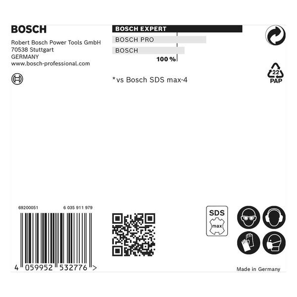 Imagem de Broca para concreto Bosch EXPERT SDS Max-8X Diâmetro12 x 600 x 740 mm