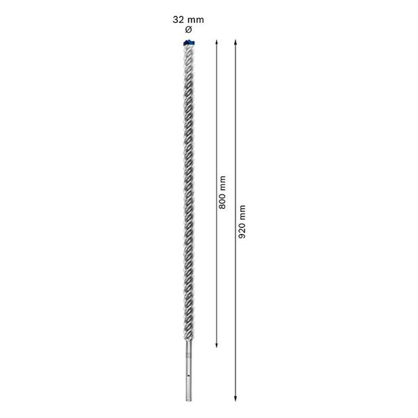 Imagem de Broca para concreto Bosch EXPERT SDS Max-8X Diâmetro32 x 800 x 920 mm