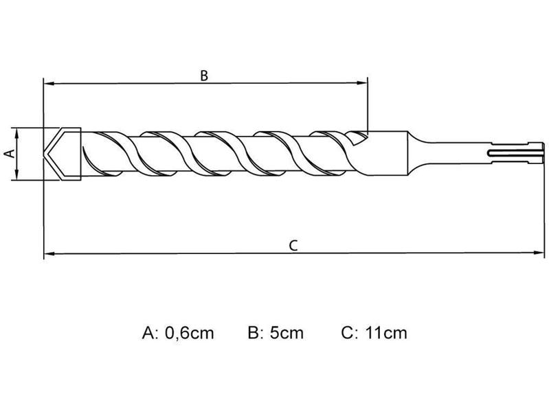 Imagem de Broca para Concreto Tramontina 6x110mm SDS Plus - 43148105