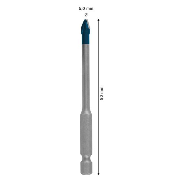 Imagem de Broca Para Porcelanato Expert Hexagonal 5 X 90Mm Bosch