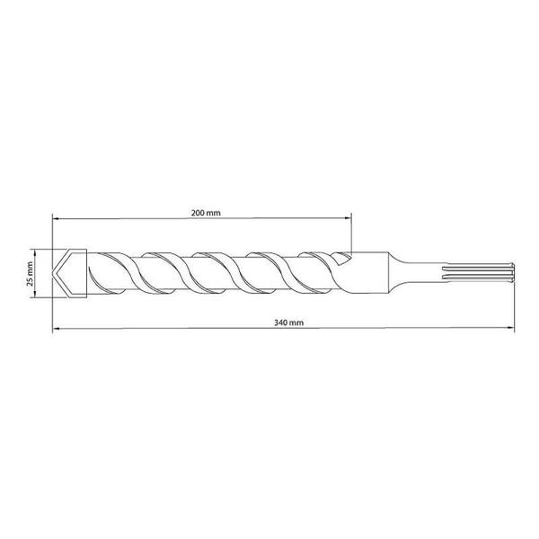 Imagem de Broca SDS Plus 10 x 460 MM em Aço Especial 43148122 TRAMONTINA