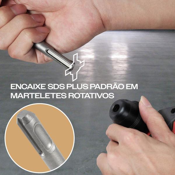 Imagem de Broca SDS Plus 14x310mm Metal Duro Martelete Profissional