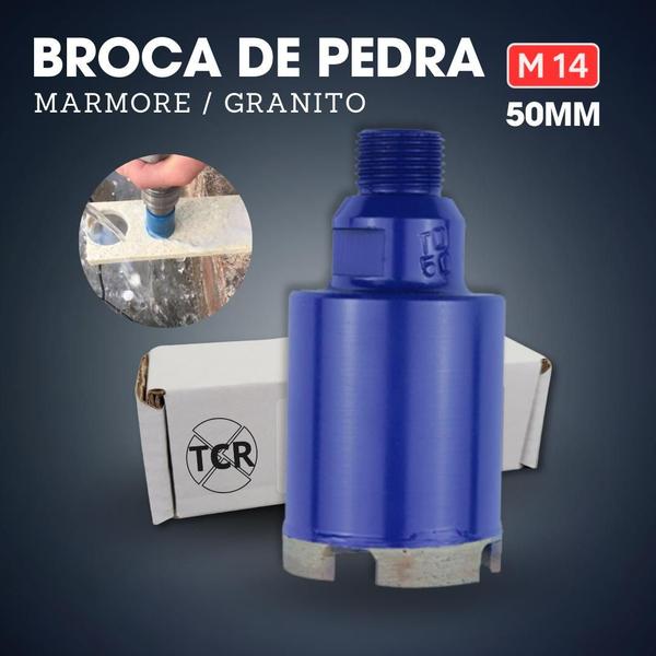 Imagem de  Broca Serra Copo Diamantada 50mm Porcelanato Mármore Tcr