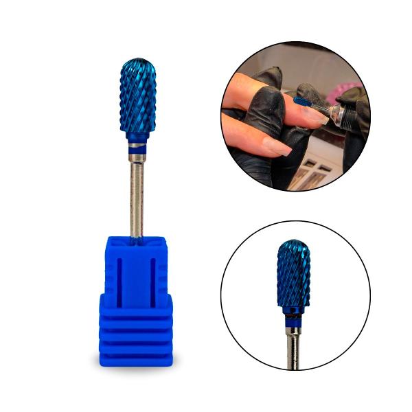 Imagem de Broca Tungstênio M-Blue Large Barrel Ball Corte Médio Manicure Unha Gel Alongamento Manicure Lixadeira Profissional 