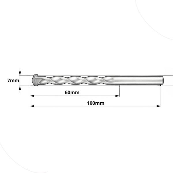 Imagem de Broca Videa Concreto Parede Dormer 9/32 (7 mm) Kit com 5 Un