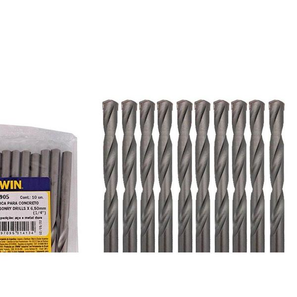 Imagem de Broca Widea Irwin 6,5 Mm - 1/4" - Kit C/10 Peca