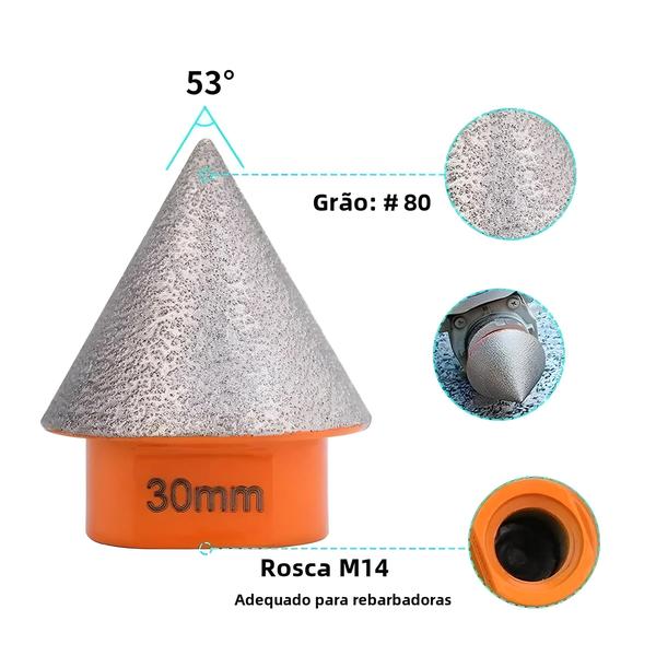 Imagem de Brocas de Chanfro de Diamante Xcan M14 (25-50mm) - Para Cortar Telhas, Mármore e Concreto