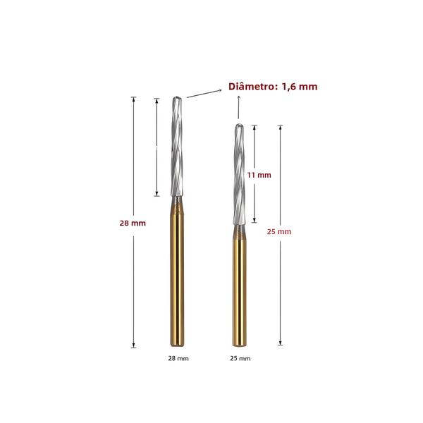 Imagem de Brocas Dentárias De Carboneto De Tungstênio, 25mm 28mm, 6 Peças, Caixa, Broca De Alta Velocidade,