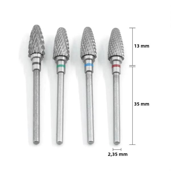 Imagem de Brocas Odontológicas de Carboneto de Tungstênio 2,35mm - Para Manicure e Laboratório