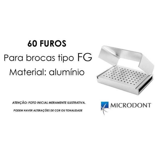 Imagem de Broqueiro alumínio 60 furos fg várias cores - microdont