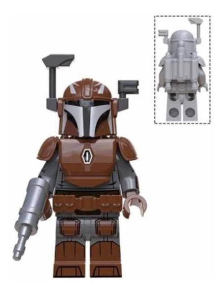 Imagem de Brown Mandalorian Blocos De Montar Star Wars Boneco