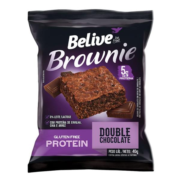 Brownie Belive Be Free Double Chocolate Sem Glúten 40g Imagem de Brownie Belive Be Free Double Chocolate Sem Glúten 40g